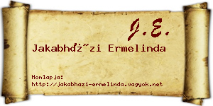 Jakabházi Ermelinda névjegykártya